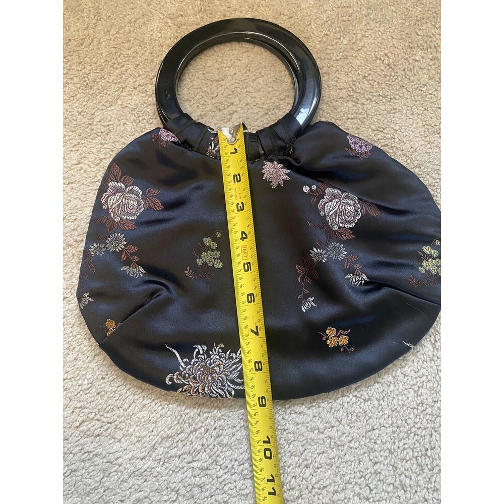 Cheongsam Dress Womens Large* & Purse Black Satin Geisha Oriental Asian Mini - Picture 15 of 16
